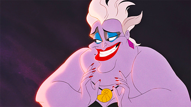 Ursula is delighted with herself for being the #1 bisexual Disney character. 