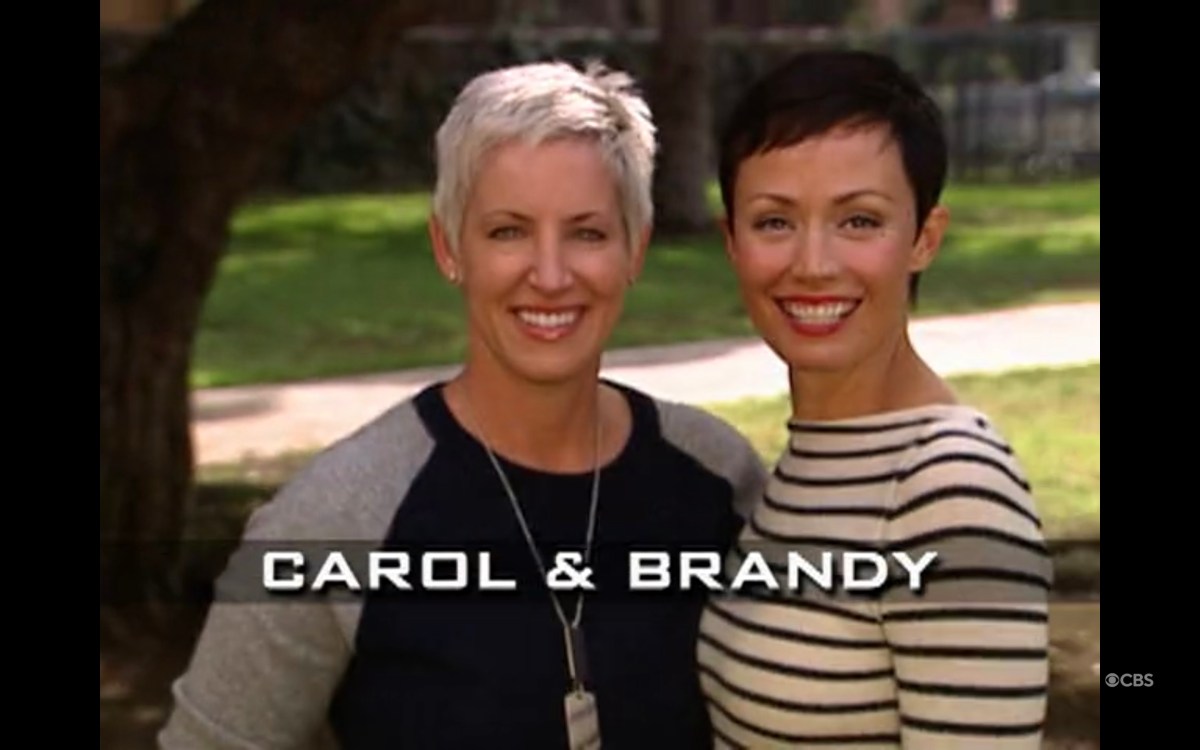 Carol and Brandy in the opening credits of the amazing race