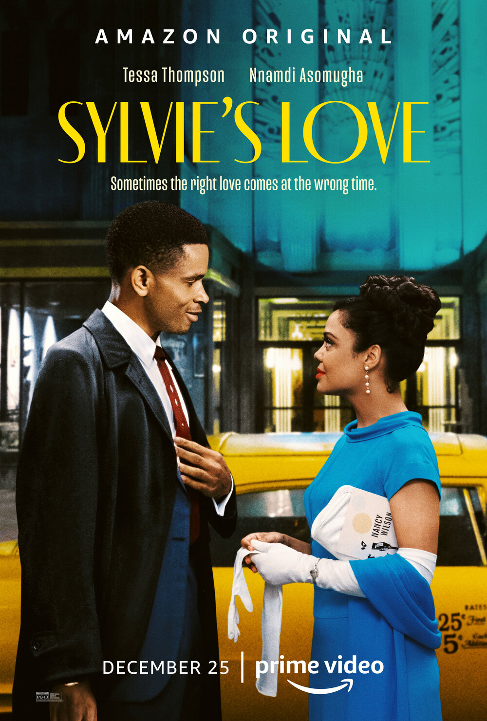 Image shows two black people lovingly gazing into each others eyes while standing in front of a yellow New York City Taxicab.