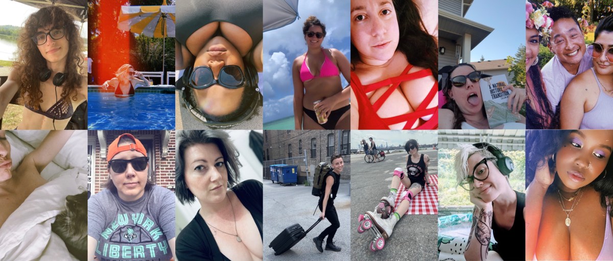 Collage of team members being alive in the summer