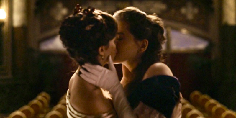 emily and sue kiss on dickinson