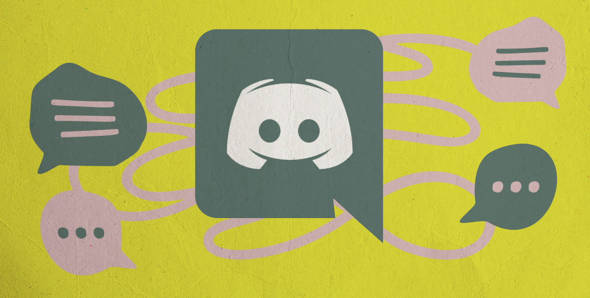 An image featuring the discord logo and little chat bubbles