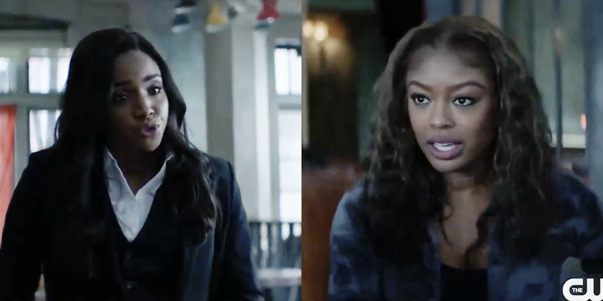Meagan Tandy as Sophie Moore and Javicia Leslie as Ryan Wilder in Batwoman