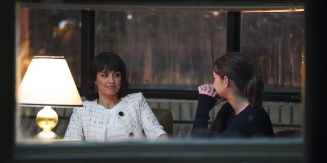 Constance Zimmer and Maia Mitchell in the season three premiere of Good Trouble.
