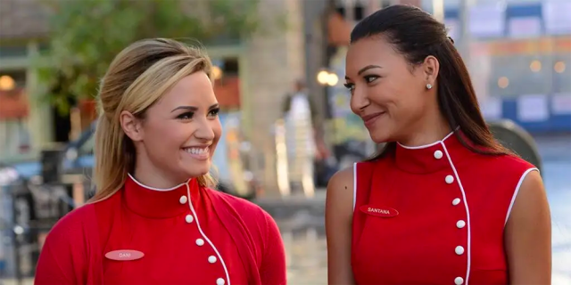 Demi Lovato and Naya Rivera as Dani and Santana on Glee