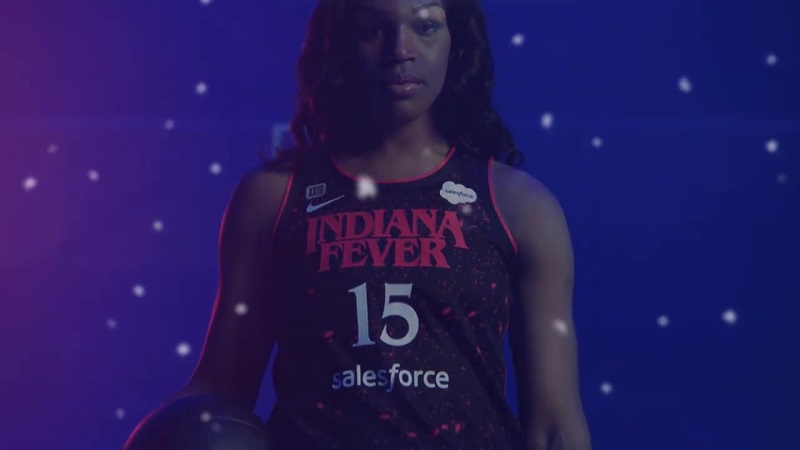 Fever Center Teaira McCowan shows off the hottest Rebel Edition Jersey in the WNBA.