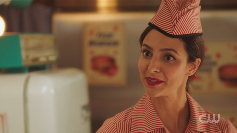 legends of tomorrow 602 recap: Zari wears a little 50s soda jerk hat and is impossibly cute.