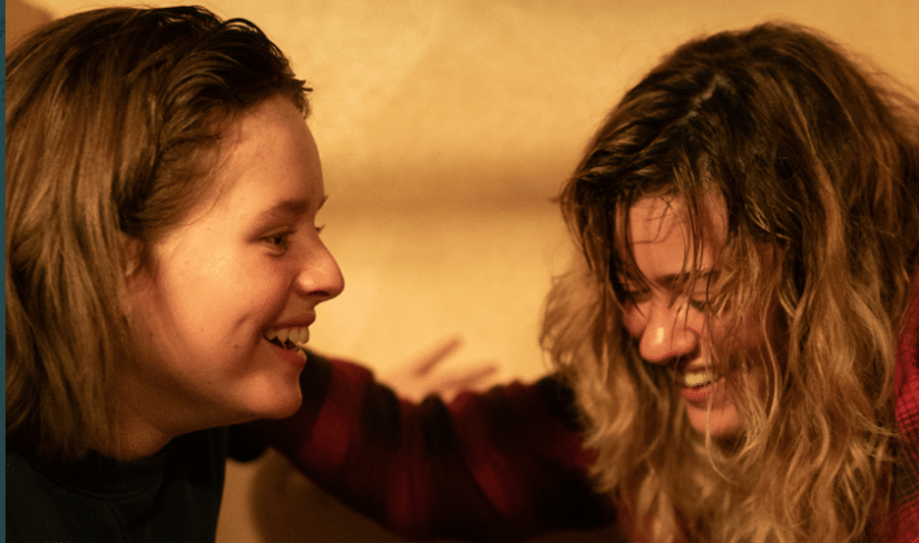 two girls laughing being gay in modern love epsiodes
