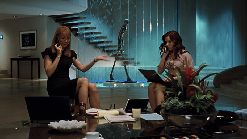 Pepper and Natasha work together in Iron Man 2