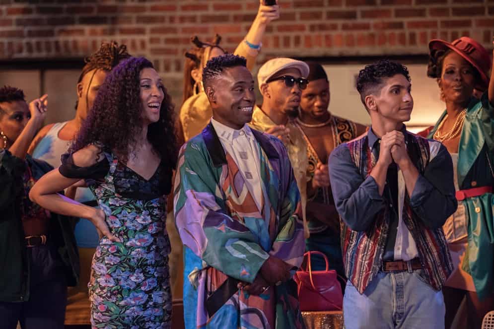 Pose: Mj Rodriguez as Blanca, Billy Porter as Pray Tell, Angel Bismark Curiel as Lil Papi. 