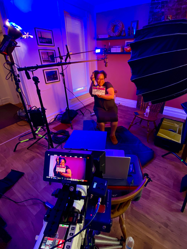 A behind the scenes shot of the Con Todo documentary "Visions of Us"