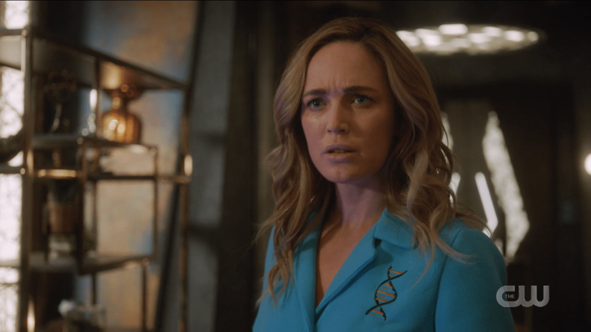 Sara Lance looks horrified. 