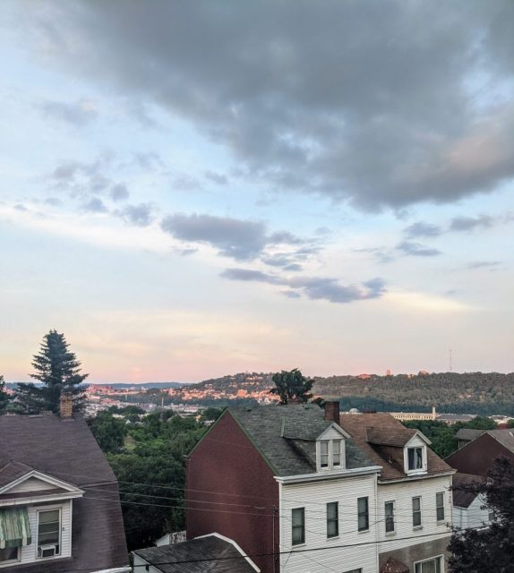 a view from Nicole's bedroom window of Pittsburgh
