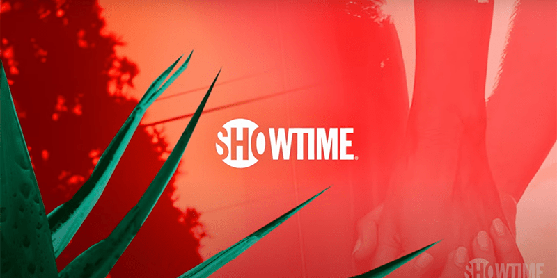 The L Word Generation Q Season 2 Trailer: The showtime logo over a pink background of two women holding hands and abstract leaves in the foreground