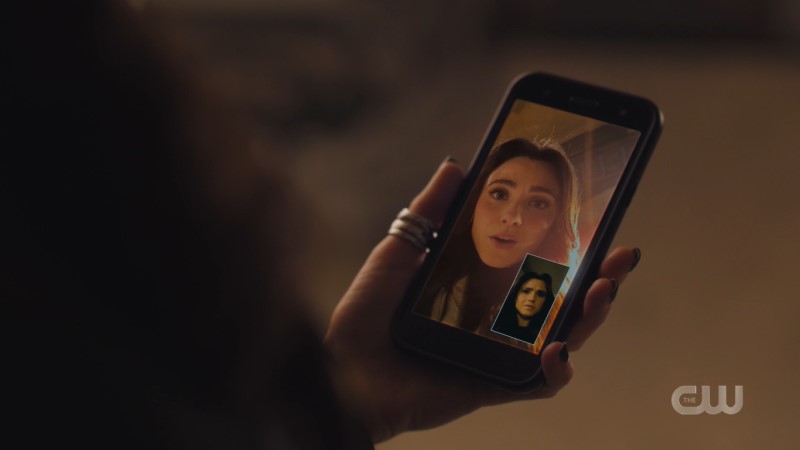 Charmed screenshot: abi talks to abi on facetime