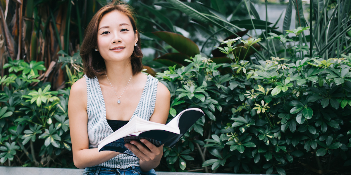 reading outside