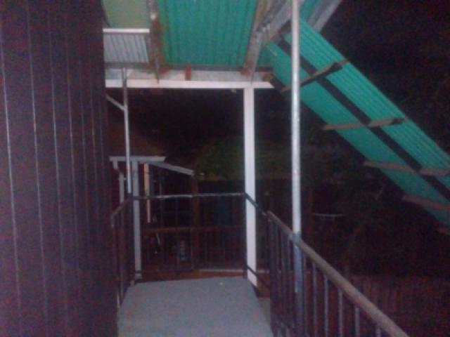 an outdoor balcony