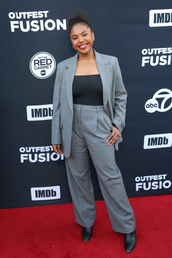 LOS ANGELES, CALIFORNIA - MARCH 24: Jordan Hull attends the 2023 Outfest Fusion QTBIPOC Film Festival Opening Night Gala at Japanese American Cultural & Community Center on March 24, 2023 in Los Angeles, California. (Photo by Monica Schipper/Getty Images)
