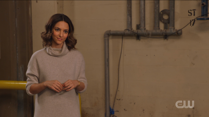 Legends of Tomorrow Episode 609: Zari smiles, content.