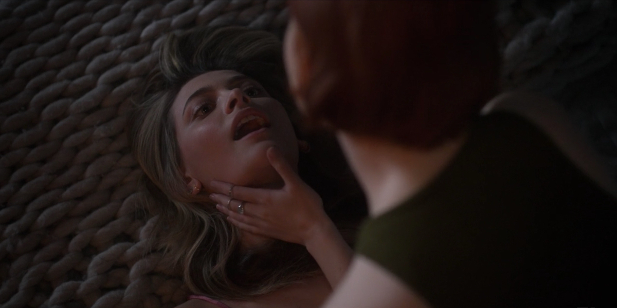 Sierra McCormick chokes Paris Jackson in a masturbation fantasy sequence