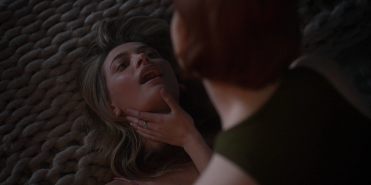 Sierra McCormick chokes Paris Jackson in a masturbation fantasy sequence