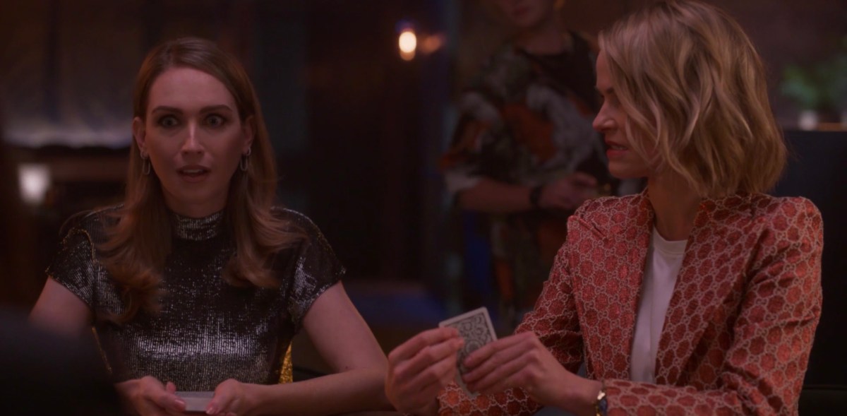 Tess and Alice playing poker