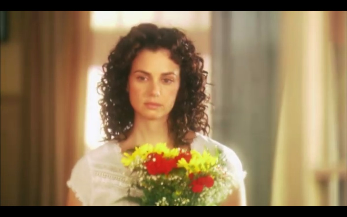 Jenny Schecter with flowers