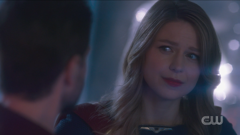 Supergirl smiles sadly at Zor-El 