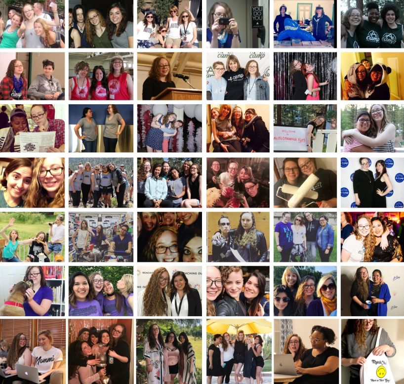 collage of pictures of rachel