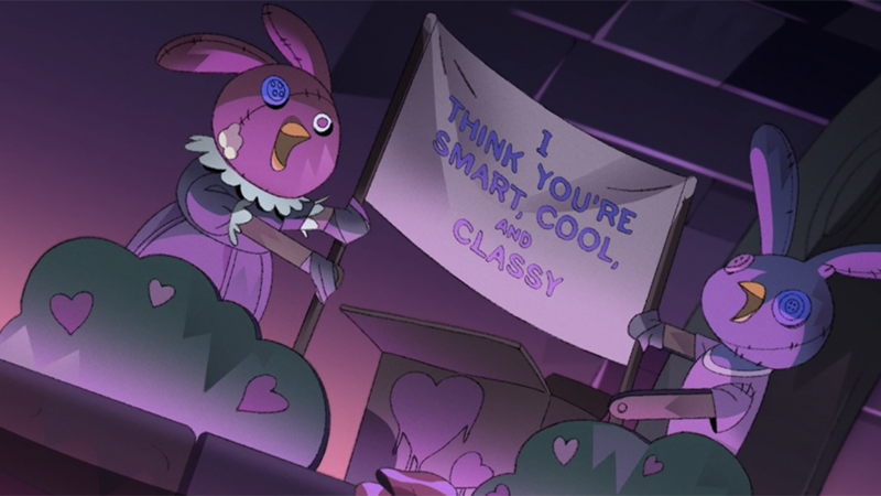 A sign from Hooty: I think you're smart, cool, and classy