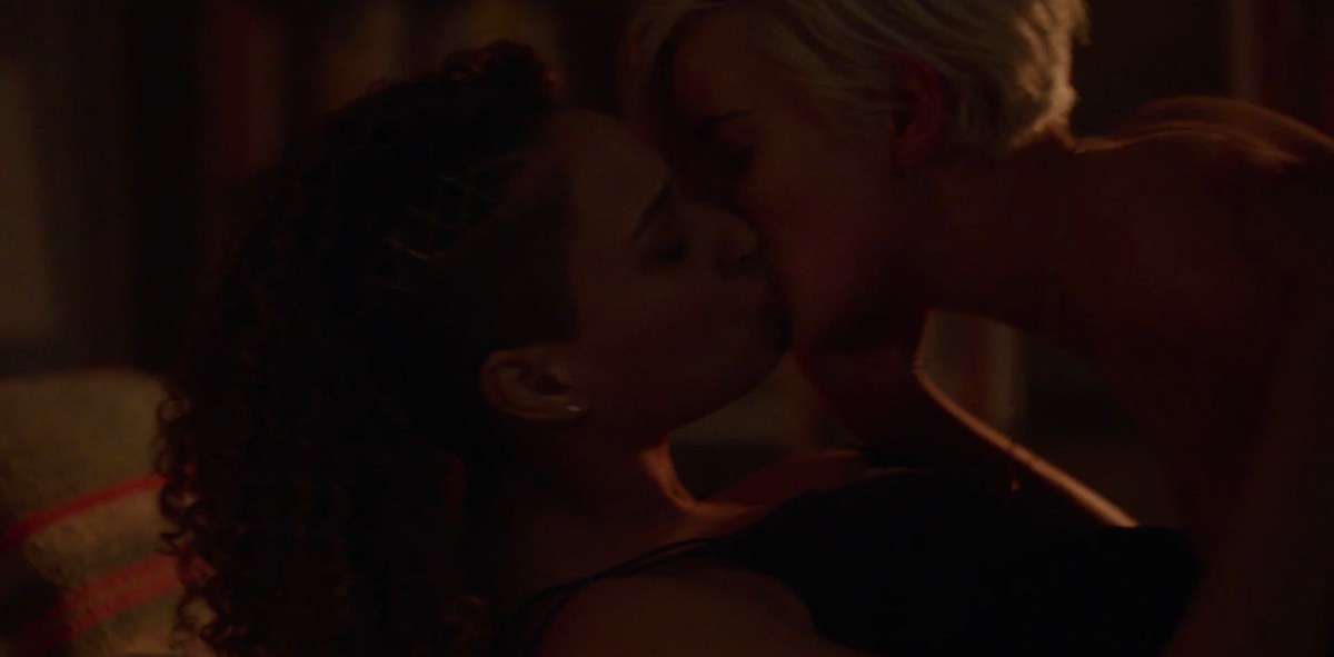 Finley and Sophie making out