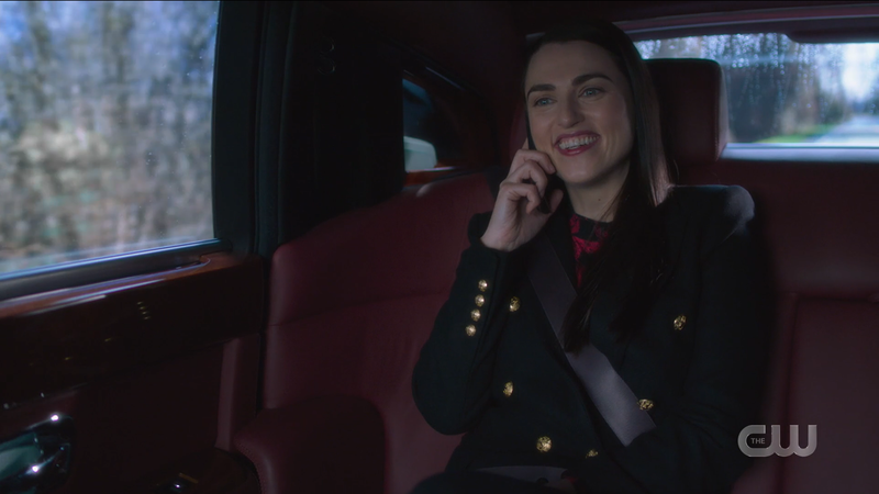 Katie McGrath as Lena Luthor, smiling like the ethereal being she is 