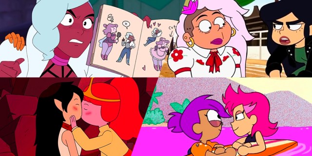 A collage of four shows featured on this list: She-Ra, Victor and Valentino, OK, KO! Let's Be Heroes!, and Adventure Time