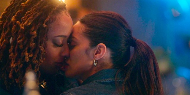 Malika and Angelica share their first kiss, this week on Good Trouble.