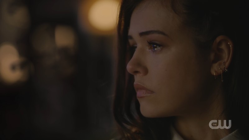 Legacies: Close-up on Josie's face, her eyes brimming with tears