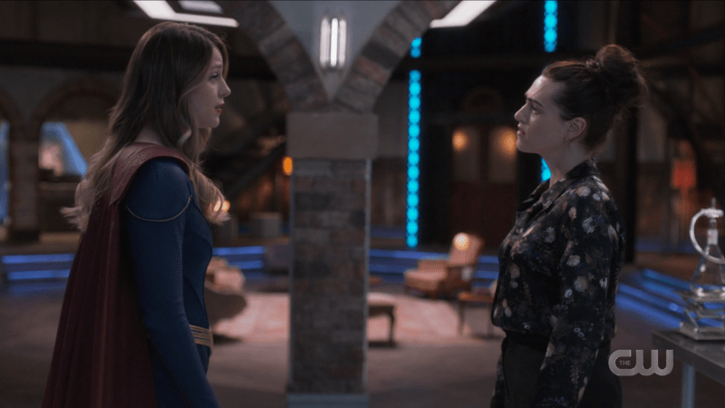 Kara and Lena stand face to face