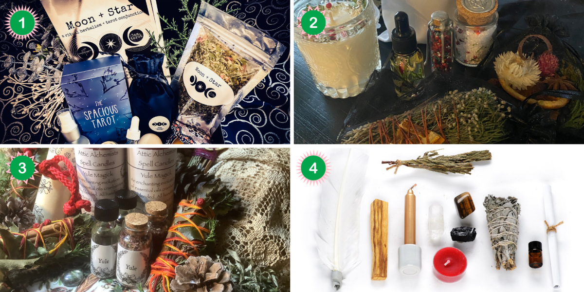 winter solstice gift guide: a collage of winter solstice kits