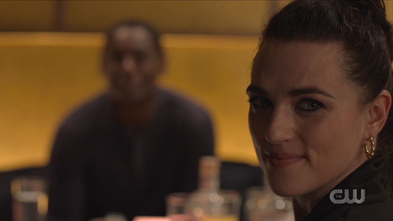 Lena leers at the dance floor