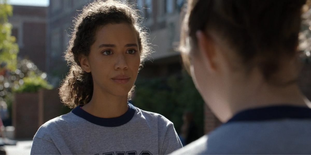 Showtime's Yellowjackets screenshot of Taissa (played by Jasmin Savoy Brown)