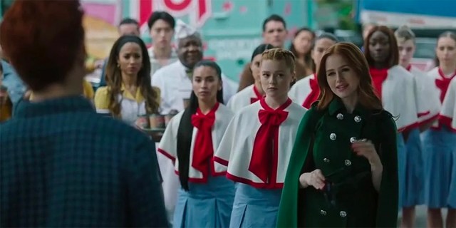 Cheryl Blossom surrounded by her army of teen girls