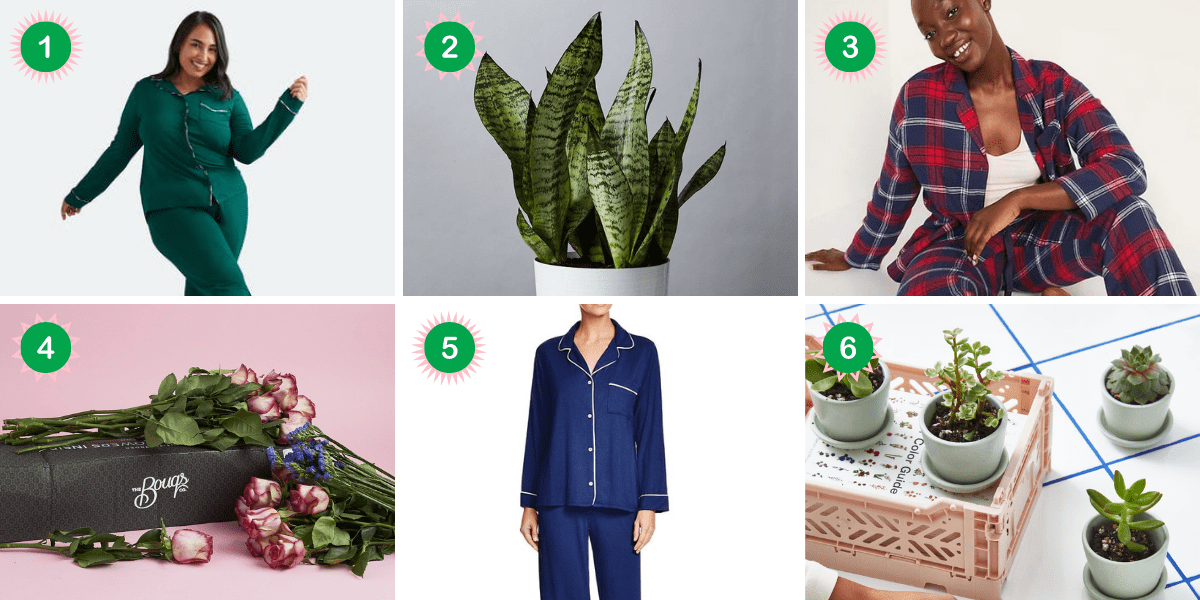 A collage of plants and pajamas for Taurus