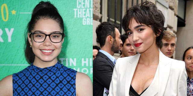 Auli’i Cravalho and Rowan Blanchard in a side-by-side two photo collage