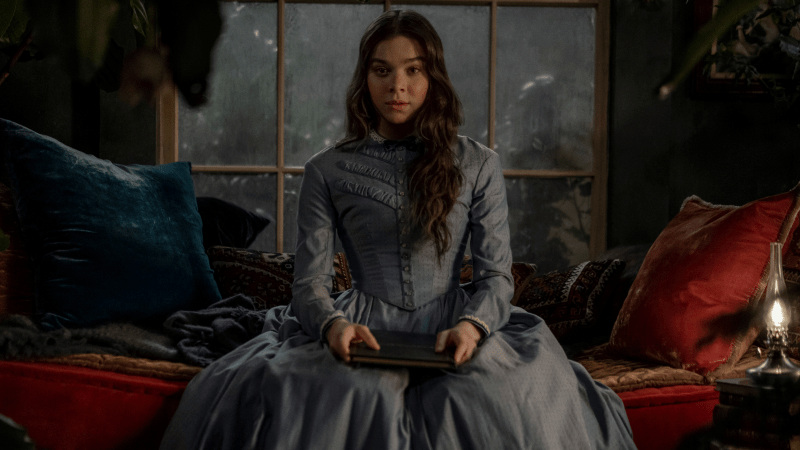 Hailee Steinfeld's Emily Dickinson looking distraught 