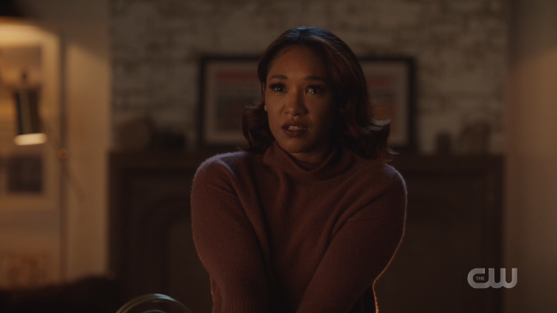 Iris West staring at her maybe husband, Barry Allen.