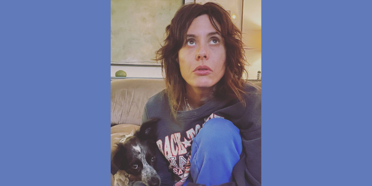 Kate Moennig and her dog