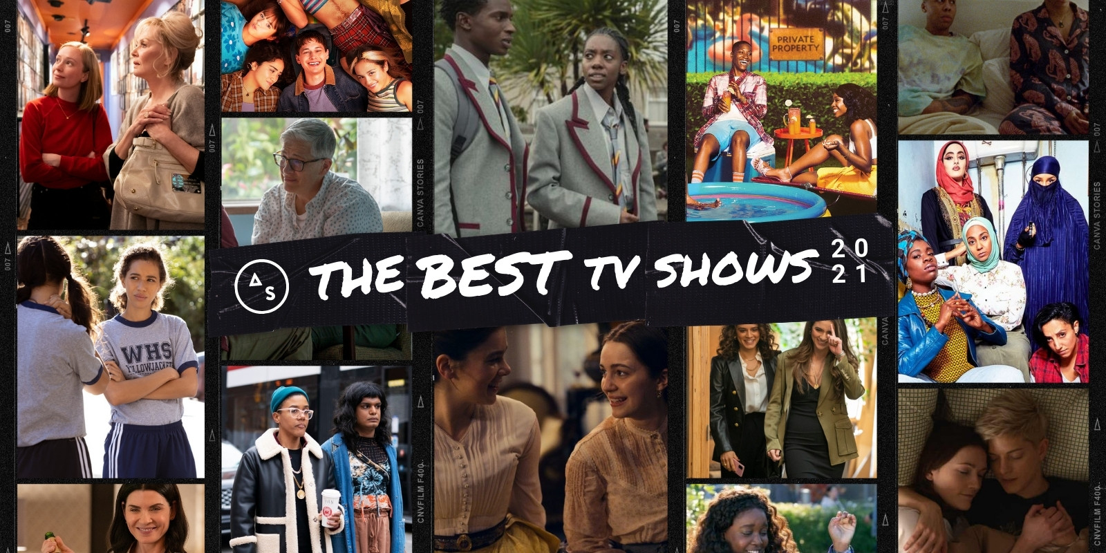 feature image with pictures from several of the best tv shows of 2021