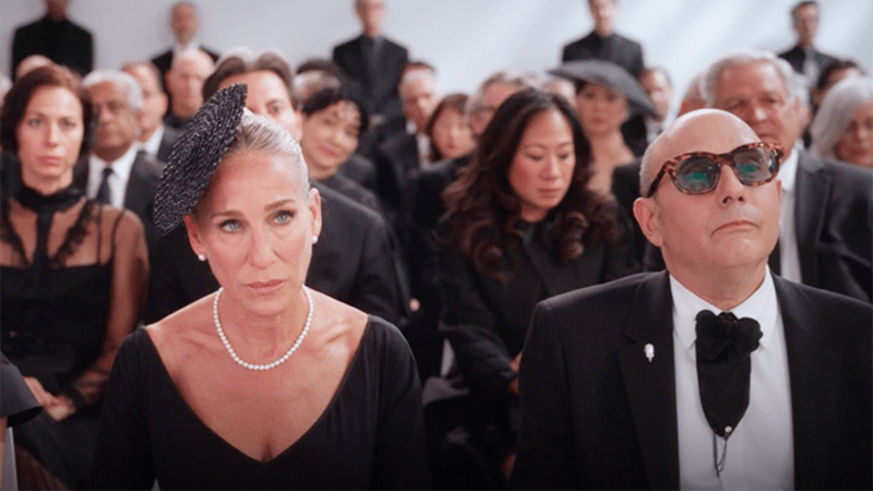 Carrie and Stanford at the funeral