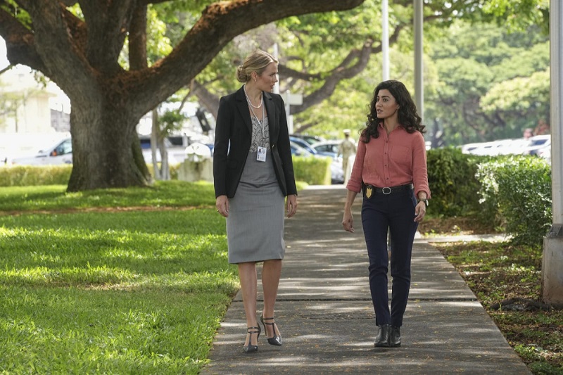Lucy and Kate walk down the sidewalk together, towards Kate's office.