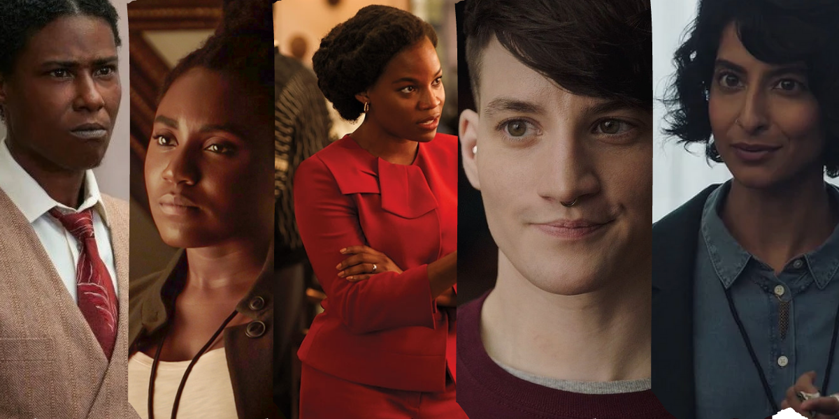 CW 4400 queer: A collage of some of the queer charecters on the show. Doc, Keisha, Shanice, Noah and Soraya. 4400 is queer.