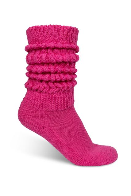 Grapefruit pink old school 90s tube socks